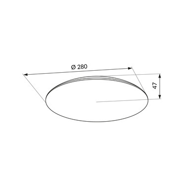Nástěnné a stropní LED svítidlo LED-POL Turi LED 18W CCT