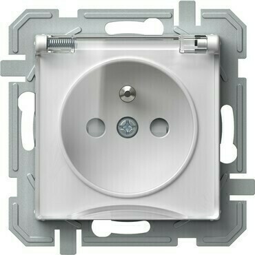 TEM ZÁSUVKA FRANCOUZSKÁ + KRYT 2P+E 16A 250V~ BV PT XO bílá/průhledná