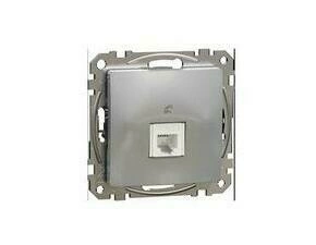 SCHN SDD113491 Sedna D/E - Telefonní zásuvka 1xRJ11, Aluminium