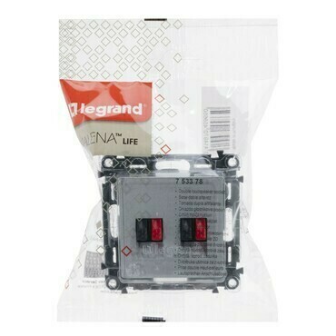 Zásuvka dvojitá reprodukt. LEG 753378 Valena Life hliník