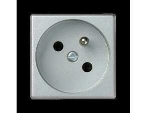 Zásuvka K45 SIMON K22/8, 1 nás., natoč. dutina, 16A/250V~, bezšr. sv., hliníková