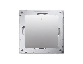 Spínač dvoupólový SIMON 54 DW2.01/43, (přístroj s krytem), řazení 2, stříbrná metalizovaná