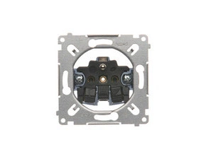 Zásuvka SIMON SGZ1CM, 1 násobná, s uzemněním (přístroj), 16 A/250 V~, bezšroubové svorky,