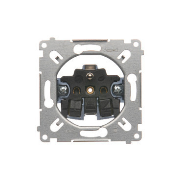 Zásuvka SIMON SGZ1CM, 1 násobná, s uzemněním (přístroj), 16 A/250 V~, bezšroubové svorky,