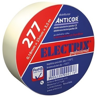 Elektroizolační páska 277 FG/19x3,5x0,18/bílá