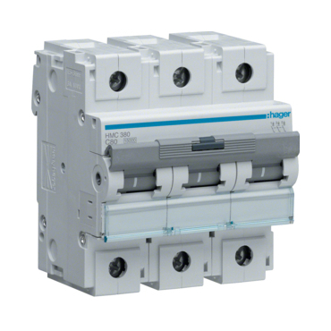 Jistič třípolový HAGER HMC380 3-pól. 80 A, char. C, 15 kA
