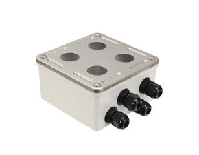 INTLK 40001031 SX4-IN-0-GY Průmyslový box Solarix s nerez čelem pro 4 x zásuvkový modul IP67