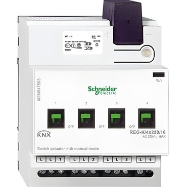 SCHN MTN647593 KNX spínací akční člen REG-K/4x230/16+manuální režim