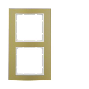 HAG 10123046 Rámeček 2-násobný, Berker B.3, Alu, zlatá/bílá