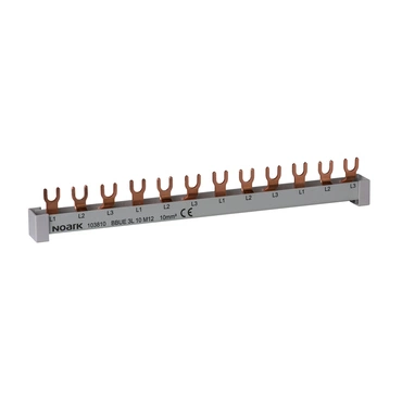 NOARK 103802 BBUE 1L 10 M12 Propojovací lišta, 1fázová, 10mm2, 63A, 12 modulů