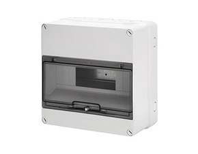 Rozvaděč pro nástěnnou montáž GEWISS GW40005, 12m ip55, bez n/pe svorkovnice, kouřová dvířka