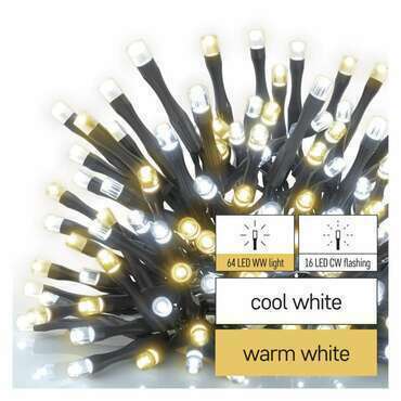 EMOS D4AN01 80LED XMAS CLS TIMER 8M WW/CW FLASH