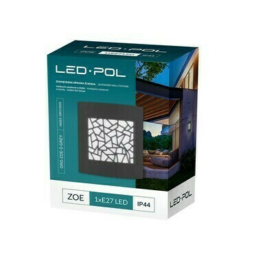 Fasádní a zahradní LED svítidlo LED-POL Zoe 3 Grey