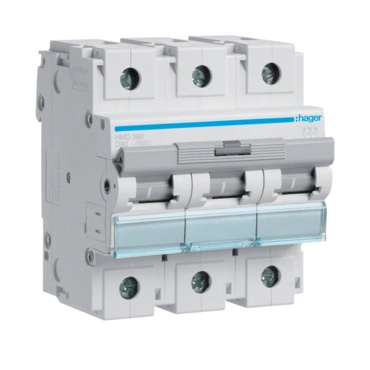 Jistič třípolový HAGER HMD380 3-pól. 80 A, char. D, 15 kA