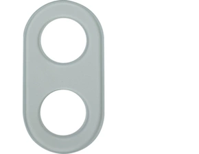 HAG 1102 Rámeček, 2-násobný, pro svislou a vodorovnou montáž, Serie Glas, čirá