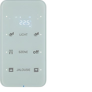 HAG 75643160 Dotykový sensor 3-násobný s termostatem, Berker R.1, sklo, bílá