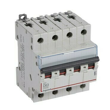 Jistič čtyřpolový LEGRAND 409539 DX3 4P D63 10000A/16KA