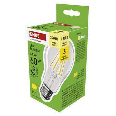 EMOS ZF5D42 LED FLM A60 5,9W(60W) 806lm E27 WW