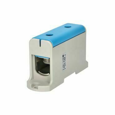 EL 1006638 Svorka univerzální UK 240/1 N, 425A, 1pól., AL/CU, krytá, modrá, na panel (bal.100)