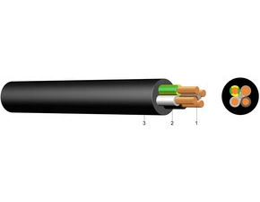 Kabel pryžový H07RN-F 3G1,5 á100 měděný