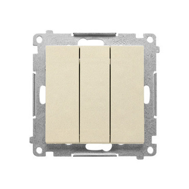 SIMON TP31L.01/144 Ovladač zapínací 3 násobný s LED podsvětlením (přístroj se 3 kryty), řazení 1/0So