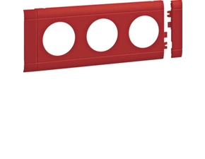 HAG GB080303020 Přístrojový rámeček trojzásuvky 80mm, červená