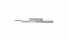 Kabel koaxiální EMOS S5141, CB100F, PVC, vodič 1mm, plášť 6,5mm, vnitřní, bílý, 100m