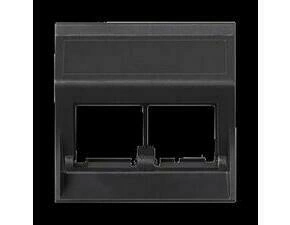 Kryt dat. zás. SIMON 50000186-038, Simon 500, na 2 zás., zkosený, bez cl., 50x50 mm, šedá grafit