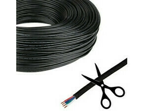 MC LED 4-žilový kulatý silikonový kabel AWG 22/0,34 mm2, černý plášť, červená/zelená/modrá/bílá