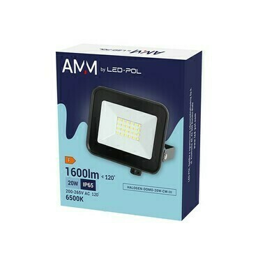 LED reflektor LED-POL Halogen Domo 20W studená bílá III