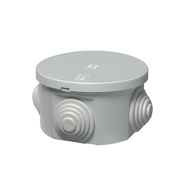 HLS HL 400C2 Rozbočovací krabice na omítku s průchodkami, upevnění víka - šroubování, IP44, pr. 80x4