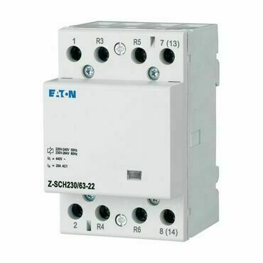 EATON 248857 Z-SCH230/63-22 Instalační stykač, 230V~, 63A, 2zap. 2vyp. kont.