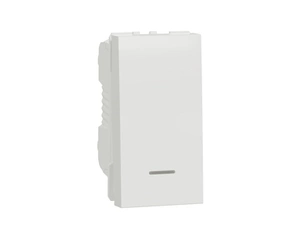 SCHN NU310618NSC Unica - Tlačítko s orientační kontrolkou řazení 1/0So, šroubové, 1M, Bílé