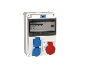 Skříň zásuvková NG Zásuvková kombinace zás. 1x CEE 16A 5p 400V, 2x 16A 230V, chránič 4p