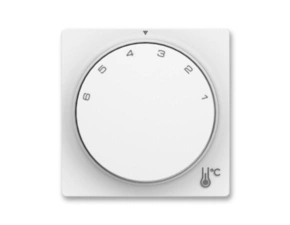 Kryt termostatu ABB Zoni 3292T-A00300 240, , matná bílá, prostor. s ot. ovl., s up. maticí