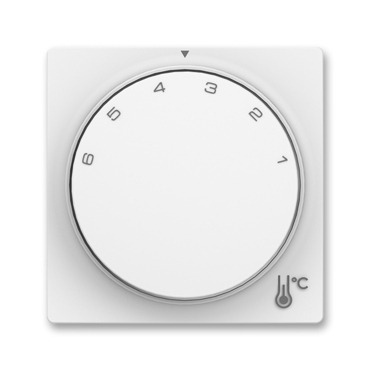 Kryt termostatu ABB Zoni 3292T-A00300 240, , matná bílá, prostor. s ot. ovl., s up. maticí