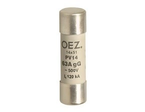 Pojistka válcová  OEZ:06728 PV14 20A gG, Un AC 690 V / DC 250 V, velikost 14×51, gG -