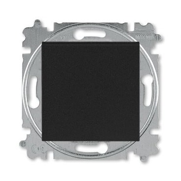 Spínač jednopólový ABB 2CHH590145A6063, řazení 1, onyx/kouřová černá, s krytem, s drápky