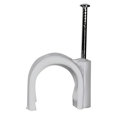 MALPRO H.7002AMG50 Příchytka kabelová s hřebíkem, 3-4 mm, šedá, balení 50 ks