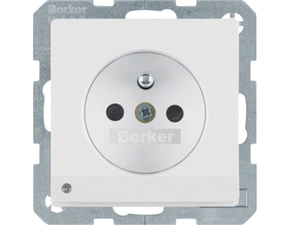 HAG 6765106089 Zásuvka se zemnicím kolíkem a LED orientační kontrolkou, 16 A, 250 V ~, šroubovací sv