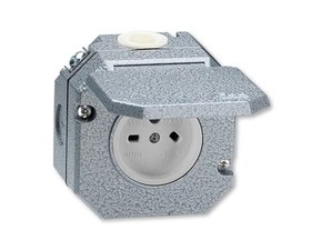 Zásuvka technická venkovní ABB Variant 5515N-C05755, šedá, Al, vzor K, IP55