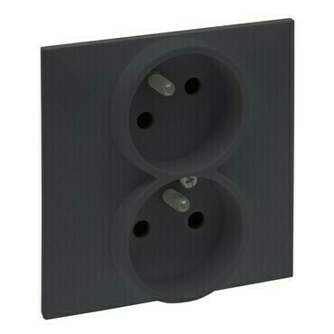 Zásuvka dvojitá 2x2P+T LEG 863437 Niloé Step ocel