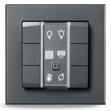 eQ3 HmIPW-WRC6-A Homematic IP Drátový dálkový ovladač - 6 tlačítek s diodami, antracit - HmIPW-WRC6-