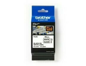 BROTHER FLE2511 praporky bílá/černá 21mm x 45mm