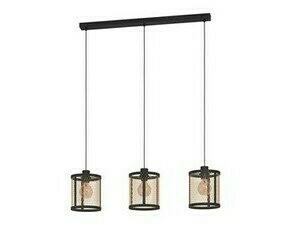 Svítidlo závěsné EGLO HL 3 E27 SCHWARZ MESSING DELLOW