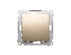Stmívač tlačítkový SIMON DESL1W.01/44, Wi-Fi, stm. LED 230 V, s LED podsv., zlatá metalíza