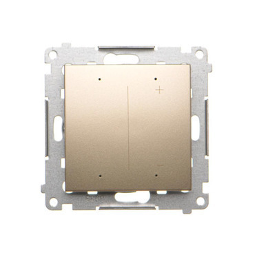 Stmívač tlačítkový SIMON GO DESL1W.01/44, Wi-Fi, stm. LED 230 V, s LED podsv., zlatá metalíza
