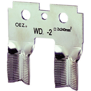 OEZ:08752 WD10-2 Přechodová svorka ze šroubu 2×M10 na V-praporec 2×240 mm2 (2×SPF1, 2×SPF2, 2×SPB1,