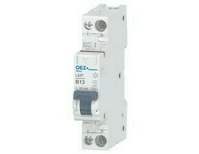 OEZ:46664 LMF-13B-1N-030A Jističochránič  (6 kA) In 13 A, Ue AC 230 V, charakteristika B, Idn 30 mA,