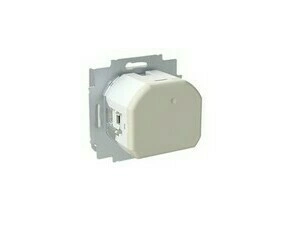 Zásuvka 1násobná s kolíkem ABB 5569T-A32357 241 s clonkami, s nabíjením USB-A, USB-C šedá